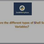 Shell Scripting Video 5 Different Types Of Shell Scripting Variables