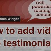Testimonials Widget Video Testimonial