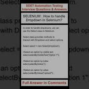 SELENIUM JAVA How To Handle Dropdowns In Selenium