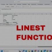 How To Use The LINEST Function In Microsoft Excel Perform Basic Linear Regression Analysis Excel