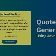 I Built A RANDOM Quote Generator With JAVASCRIPT And API In 18 Minutes
