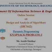 Knapsack Problem Using Dynamic Programming Part 2