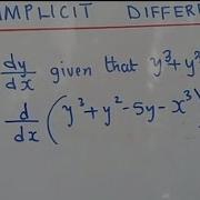 Implicit Differentiation In Calculus Example 1