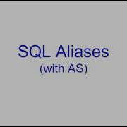 Aliases In SQL With AS SQL Bits Kovolff