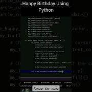 Happy Birthday Using Python PYTHON CAKE USING PYTHON LEARN CODE
