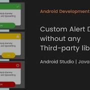 Custom Alert Dialog In Android Android Studio Java