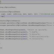 Calculator JOptionPane Java Swing