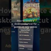 How To Create A Desktop Shortcut For Games On Epic Games Launcher
