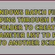 Windows Batch File Looping Through Files In Folder To Create A Parameter List To Pass Into