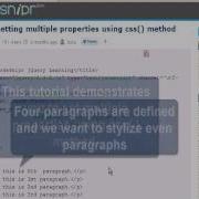 JQUERY Tutoriral JQuery Setting Multiple Properties Using Css Method