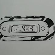 How To Draw DIGITAL CLOCK