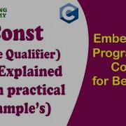 Const Keyword In C Explained