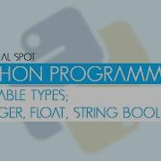 Python Programming Variable Types