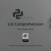DDP 1 Lecture List Comprehension Yuk Mari Belajar Pemrograman Python