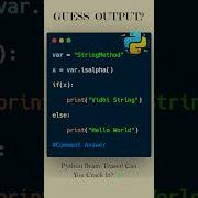 Only Geniuses Can Guess This Python Output Shorts Python Coding