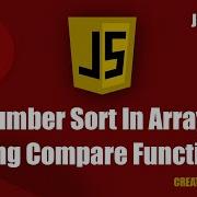 Number Sort Array Using Compare Function Compare Function Javascript Javascript Course
