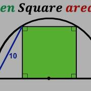 Can You Find Area Of The Green Shaded Square Semicircle Math Maths Geometry