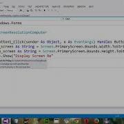 Get The Screen Resolution Of Your Computer In VB NET 2012