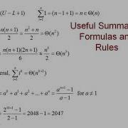CSC 323 Fall 2020 1 6 Summation Formulas To Analyze Iterative Algorithms