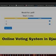 Online Voting System In Django Python Django Poll