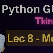 Python GUI Tkinter Lec 8 Menu Bar Hindi