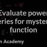 Worked Example Cosine Function From Power Series Series AP Calculus BC Khan Academy