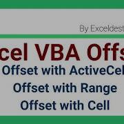 Excel VBA Offset Using Offset Property For Referring Range And Cell