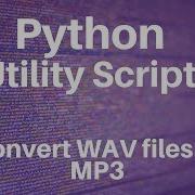 Python Converting WAV Files To MP3