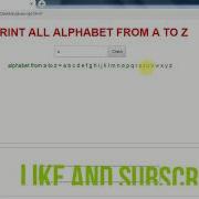 How To Print All Alphabet Using Html And JavaScript Project