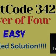 LeetCode 342 Power Of Four EASY JAVA Detailed Solution