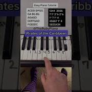Pirates Of The Caribbean Piano Easy Tutorial With Letter Notes Shorts Piano