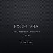Excel VBA Visual Basic For Applications Tutorial Lesson 1