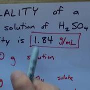 Calculate Molality Given Density And Percent By Weight Mass
