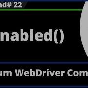 IsEnabled Command Selenium WebDriver