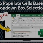 How To Auto Populate Cells Based On Drop Down Box Selection
