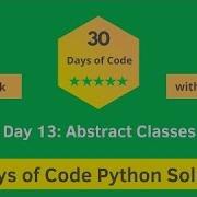 HackerRank Day 13 Abstract Classes Problem Solution In Python With Explanation 30 Days Of Code