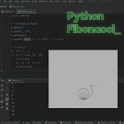 Python Code With Turtle Graphics Library To Shows Fibonacci Series