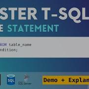 19 Transact SQL DELETE STATEMENT How To Delete Data From SQL Server T SQL Demo