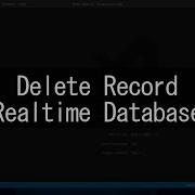 Delete Record Realtime Database Firebase Flutter