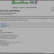 Java Practice It 6 21 GetFileName File Processing Input Scanner Method