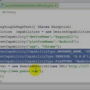Desired Capabilities For Android Web App In Appium