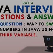 Swap Two Numbers Using The Third Variable In Java Java Interview Questions And Answers