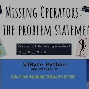 5 Missing Operators Understanding The Problem Statement For The Missing Operators Activity