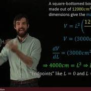 Ex Optimizing The Volume Of A Box With Fixed Surface Area