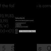 Python Quiz 25 For Beginners Coding Pythonforbeginners Pythonquiz Shorts