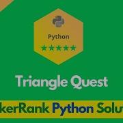 HackerRank Triangle Quest Problem Solution In Python Python Solutions Programmingoneonone