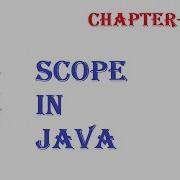 Scope In Java Java Tutorial W3Schools Chapter 23 English