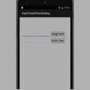 Date And Time Picker In Android