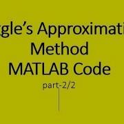 Matlab Code For Voggle S Approximation Method Part 2 2