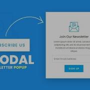 How To Create Modal Popup Box With CSS Javascript Newsletter Popup Box